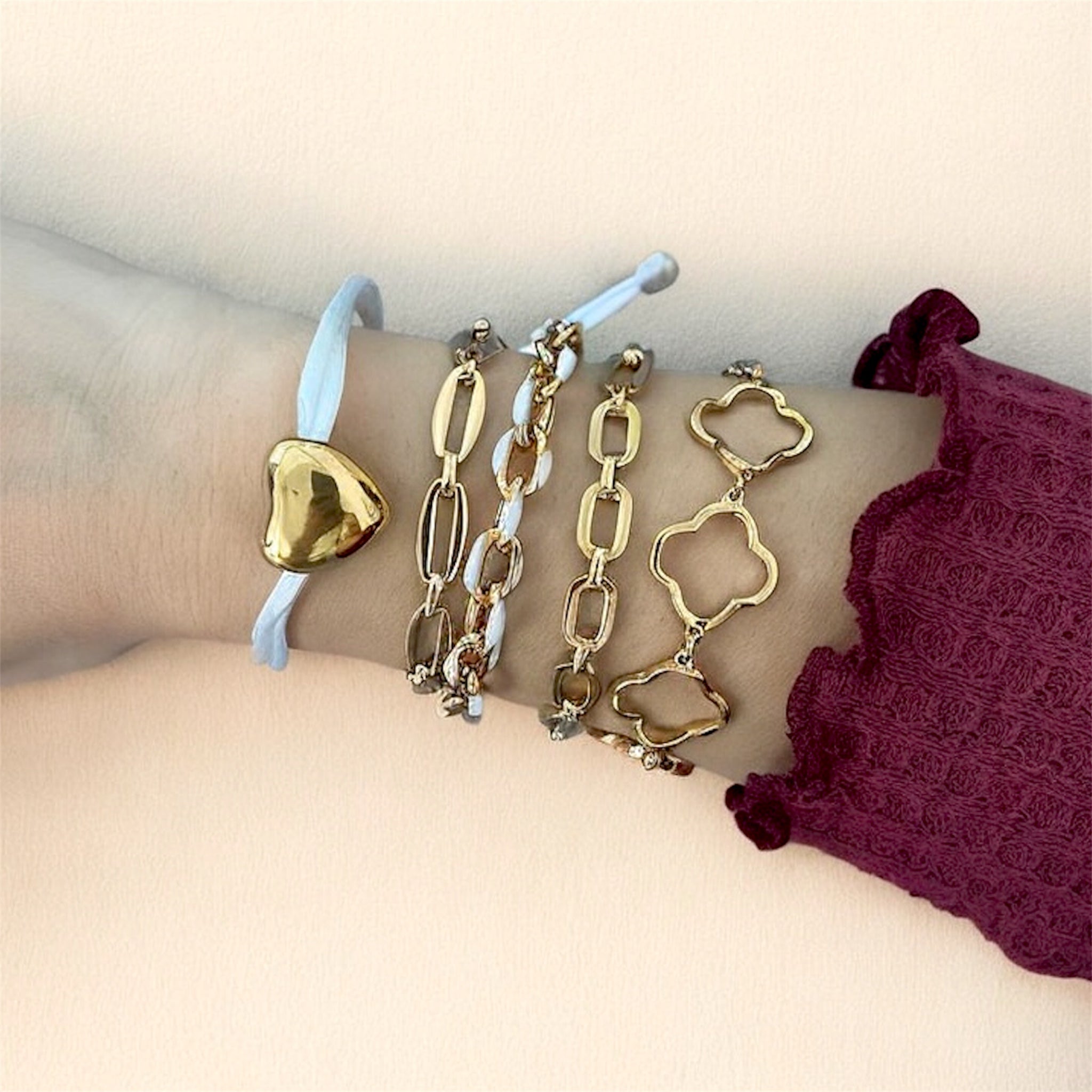 Pulsera de Eslabones Dorados